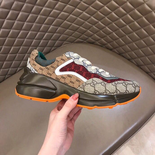 Brown platform sneakers