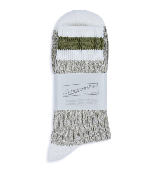 Anonymous Ism Tuck Cuff Striped Q Socks: Army