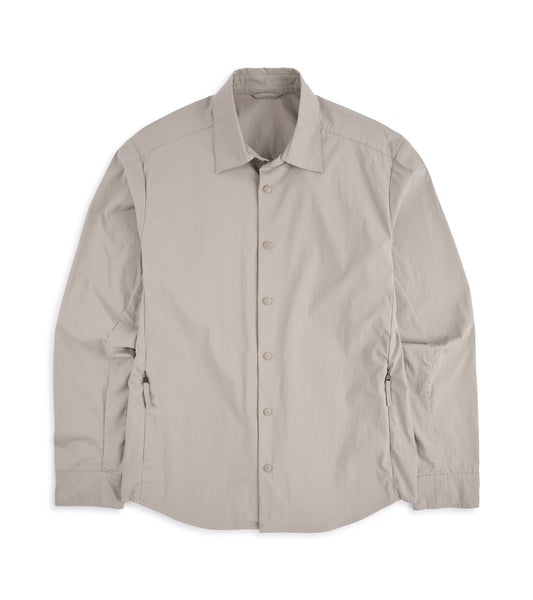 Aspesi Cotton Poplin Overshirt: Beige