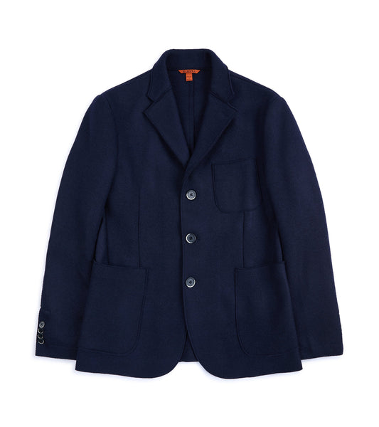 Barena Slanega Lanoso Wool Felt Jacket: Navy