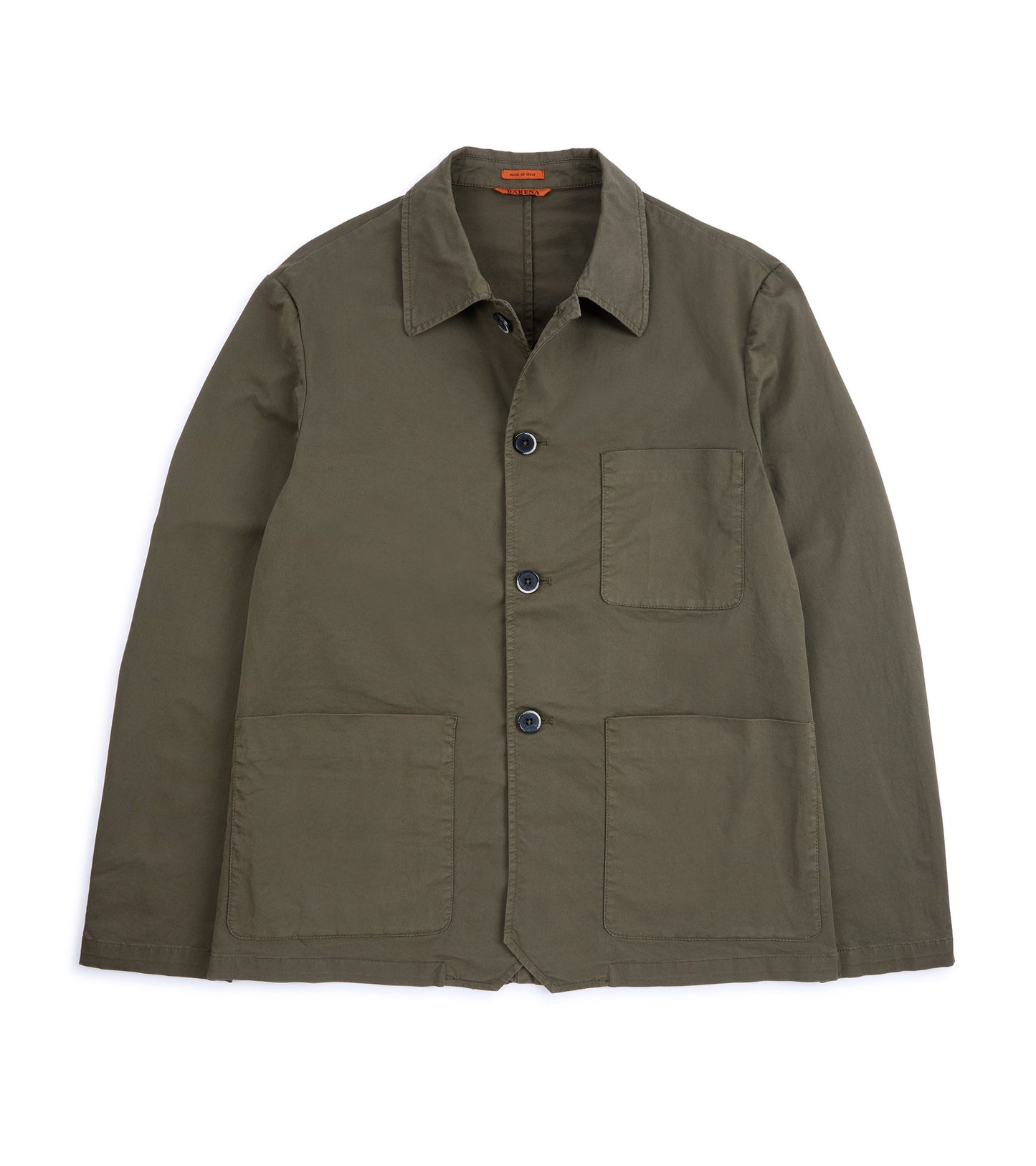 Barena Visal Trevo Cotton Twill Shirt Jacket: Army