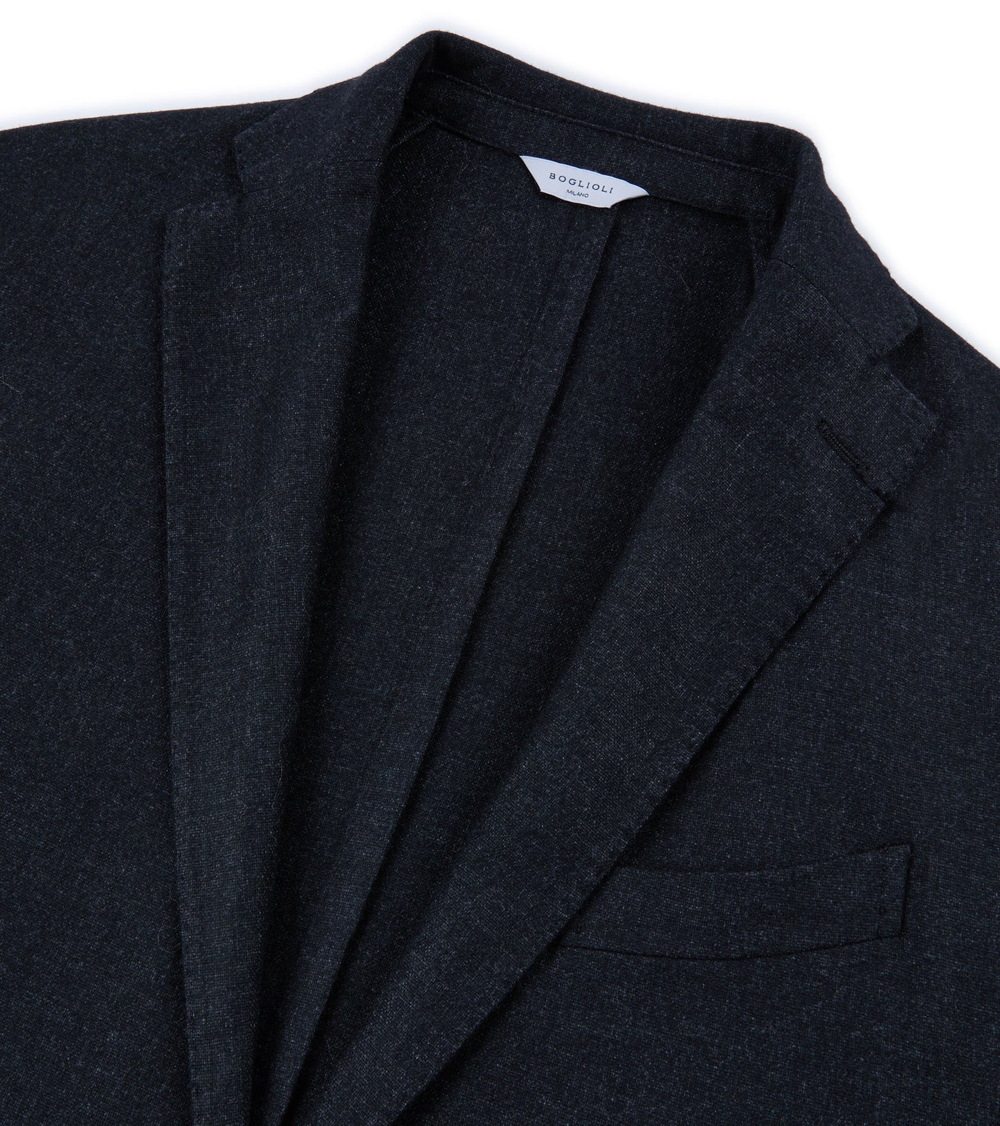 Boglioli Wool Melange Flannel K Jacket: Navy Charcoal