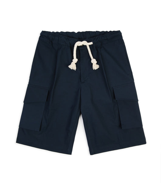 Doppiaa Aartio Cotton Ripstop Cargo Shorts: Navy