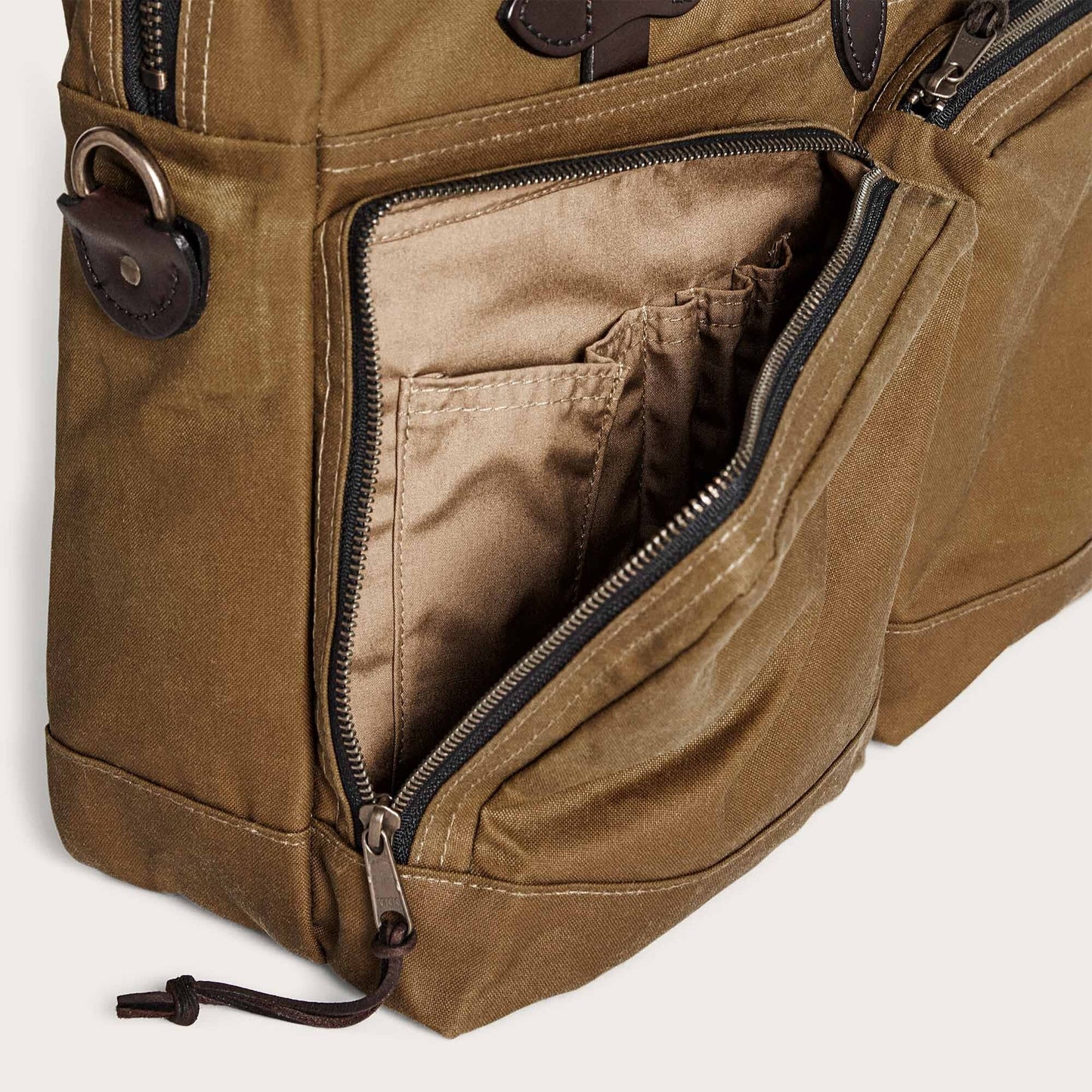 Filson 24hr Tincloth Briefcase: Tan