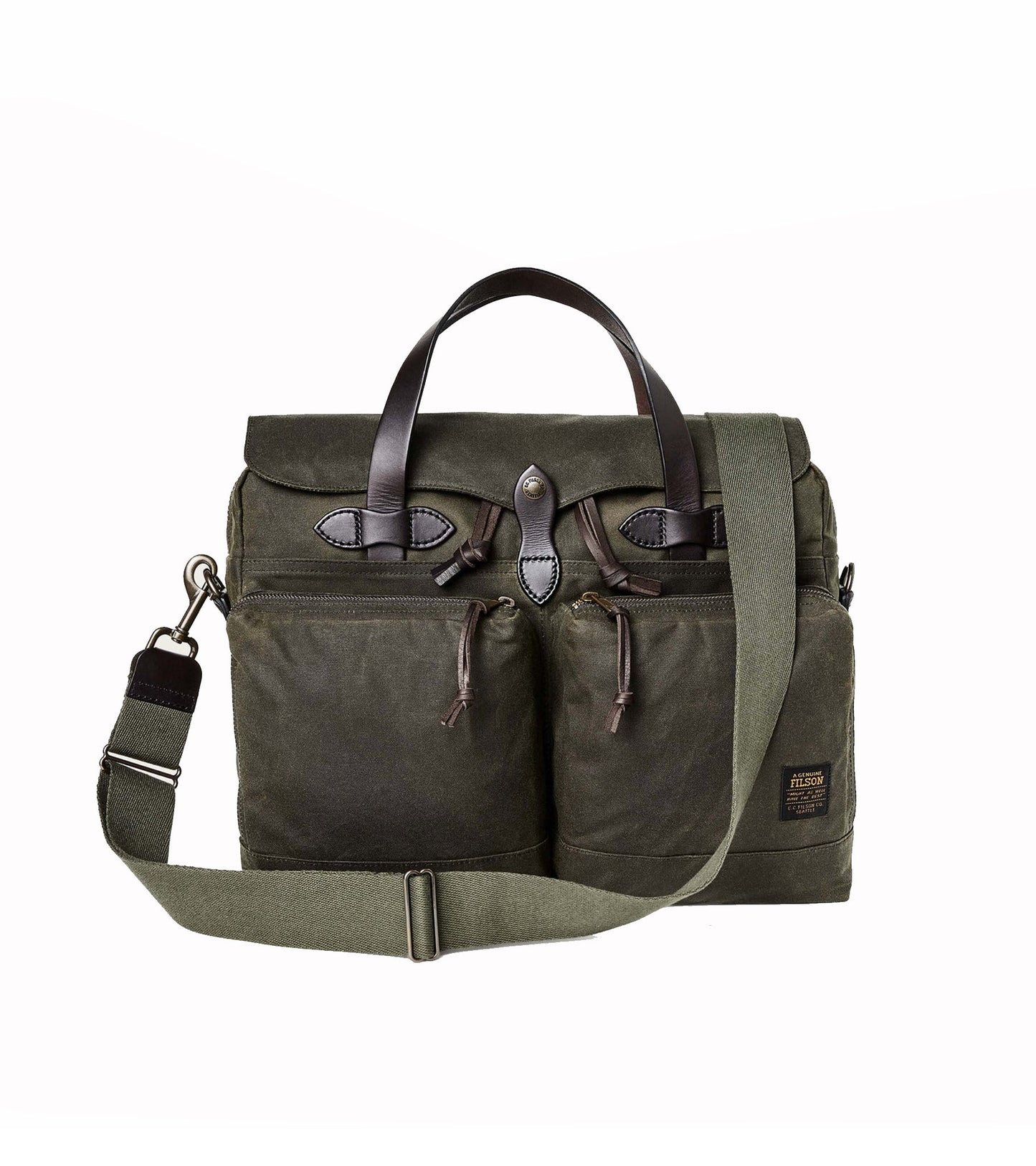 Filson 24hr Tincloth Briefcase: Otter Green