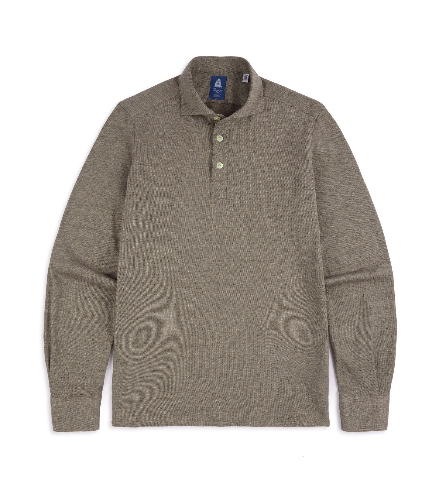 Finamore Orlando Cotton Cashmere Polo Shirt: Biscuit