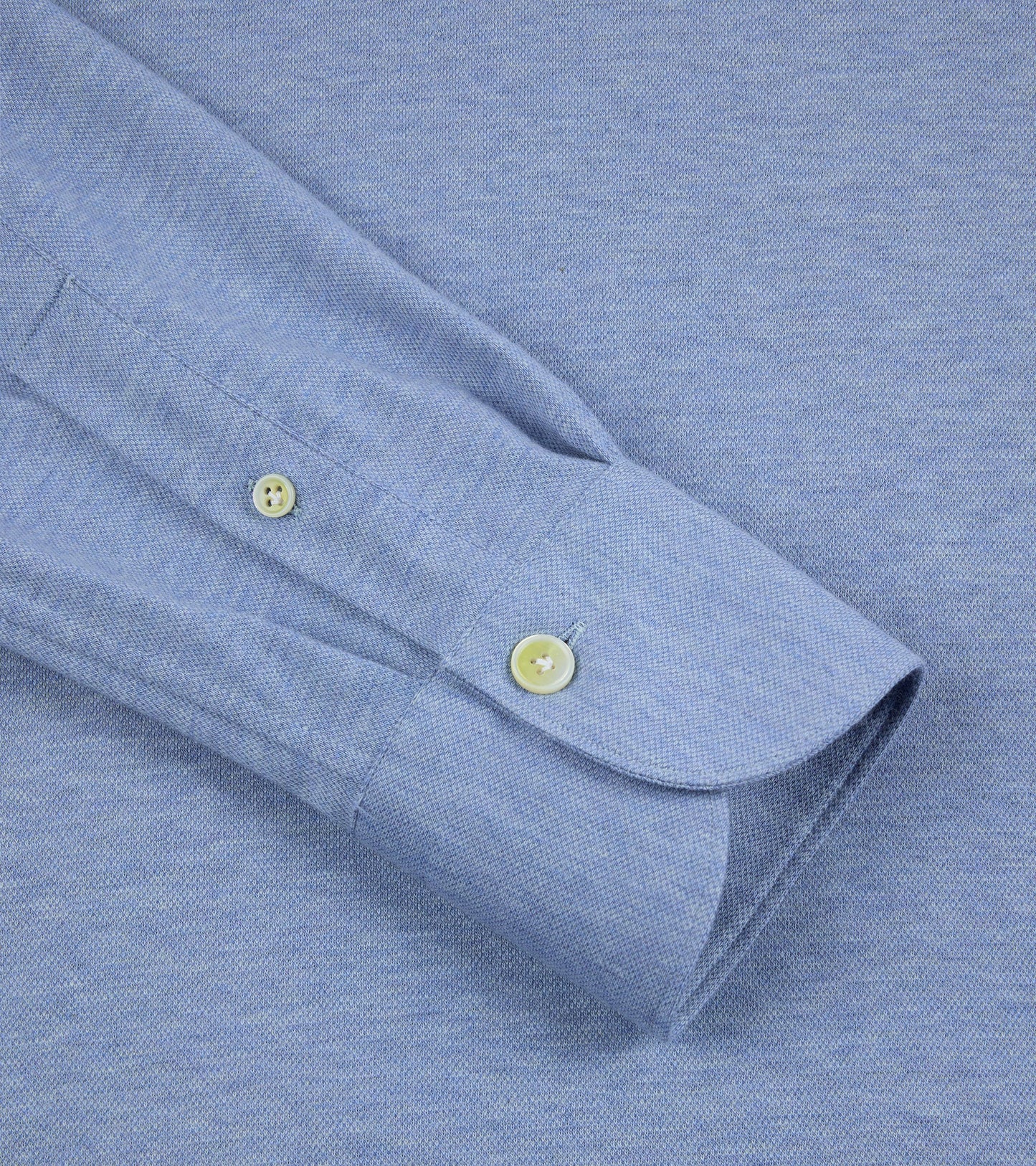 Finamore Orlando Cotton Cashmere Polo Shirt: Blue