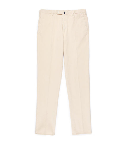 Incotex Regular Cotton Needlecord Trousers: Cream