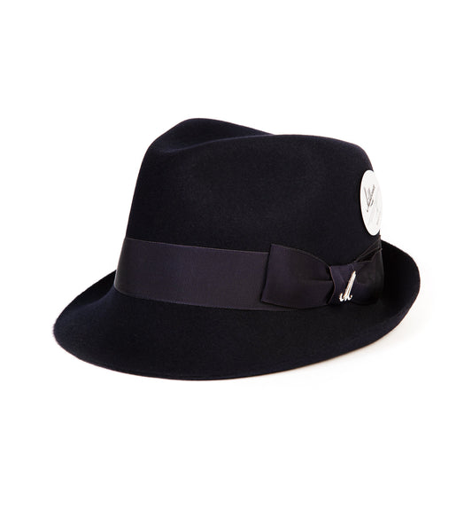 Mühlbauer Fur Felt Trilby Hat: Navy