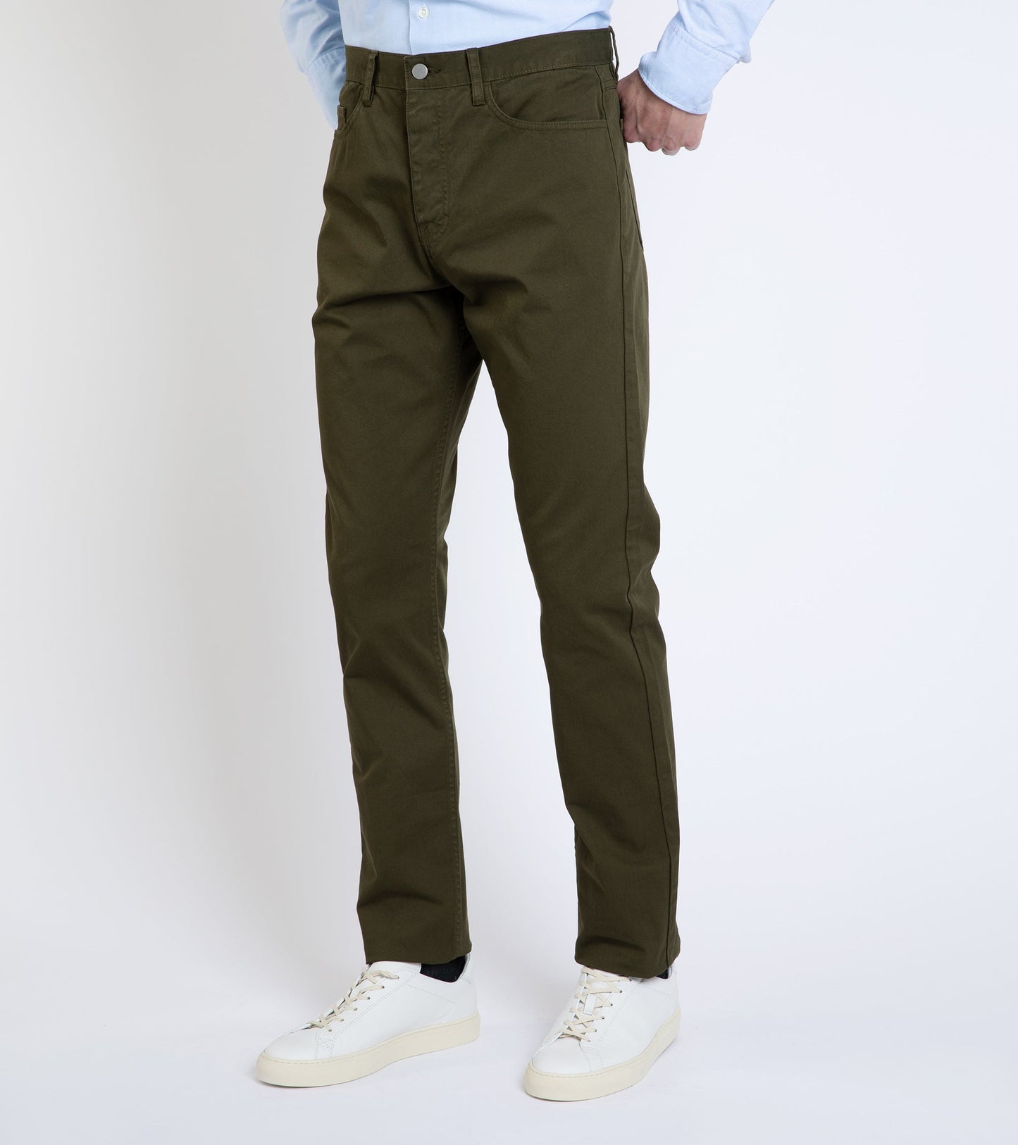 Trunk Duke Cotton 5 Pocket Trousers: Dark Olive