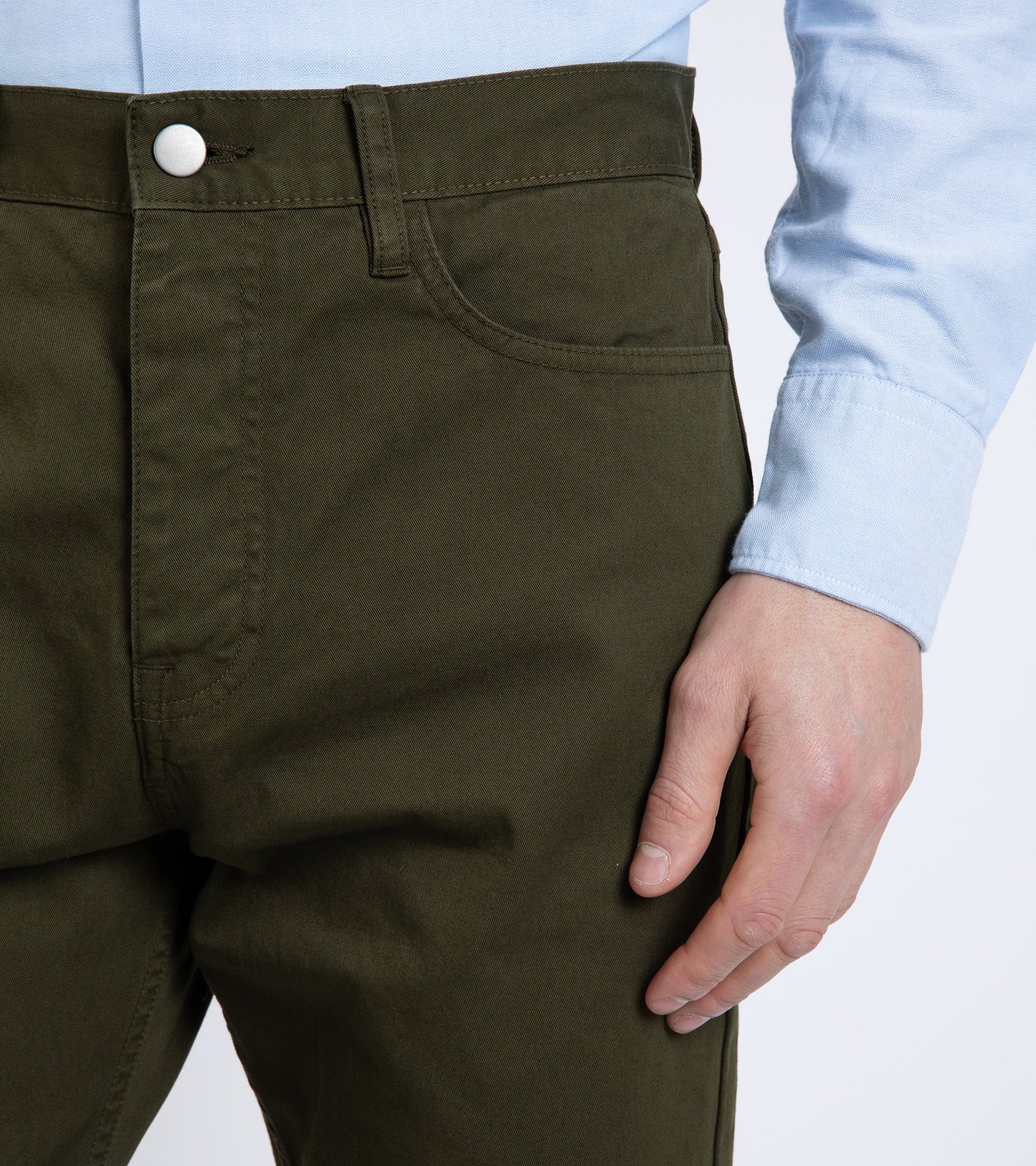 Trunk Duke Cotton 5 Pocket Trousers: Dark Olive