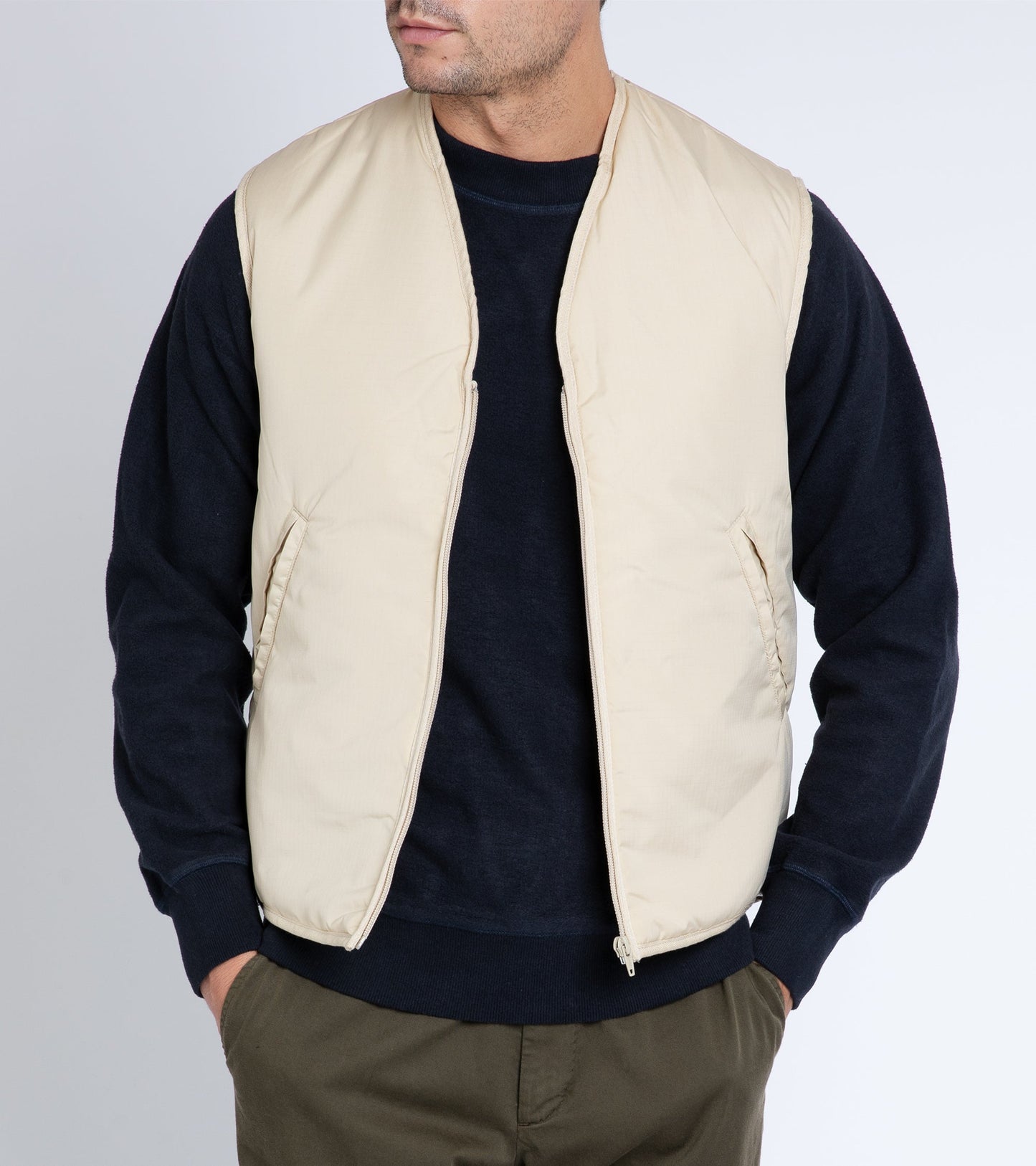 La Paz Penuco Ripstop Padded Vest: Ecru
