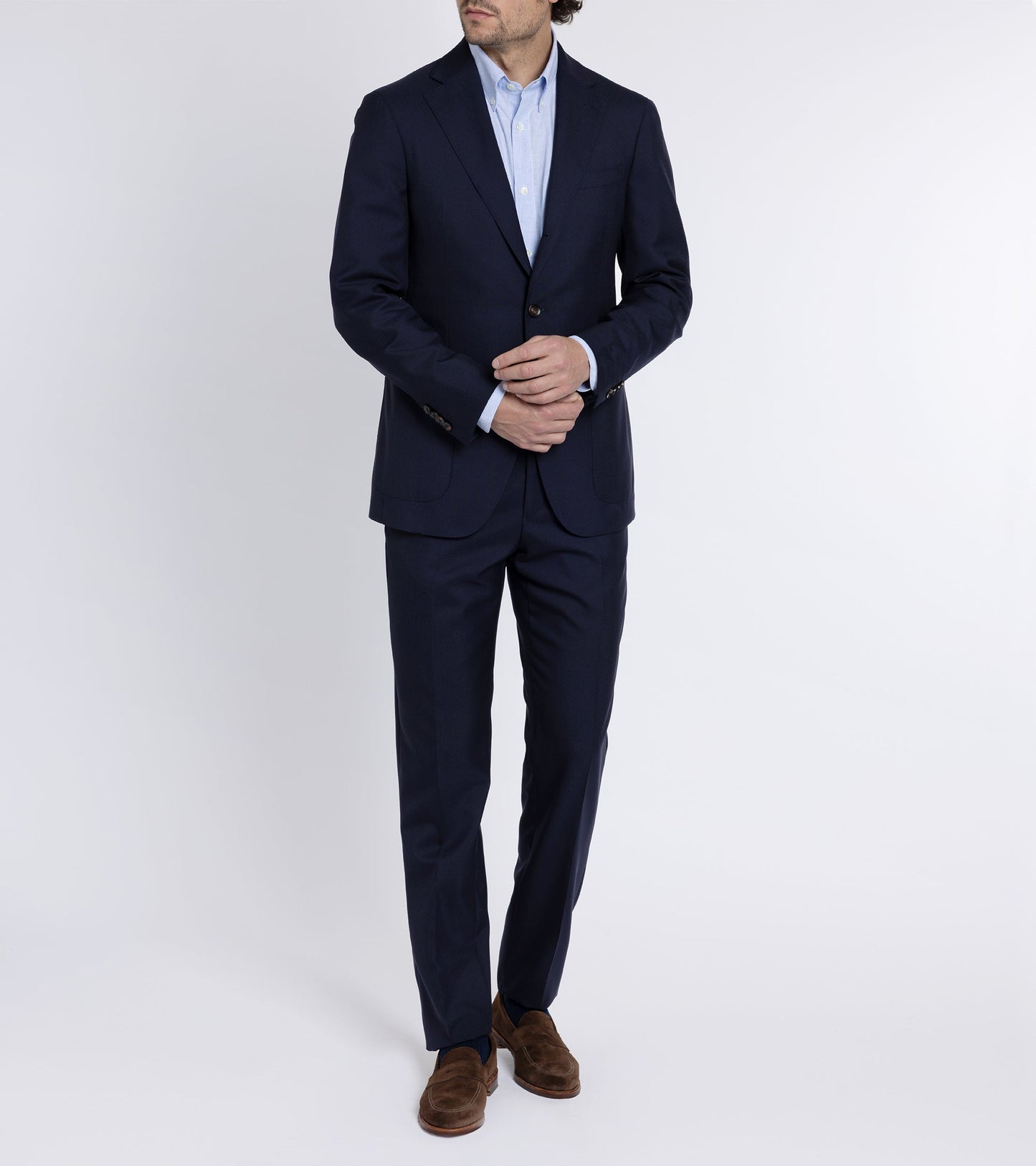 Trunk Walbrook Wool Fresco Suit Jacket: Navy