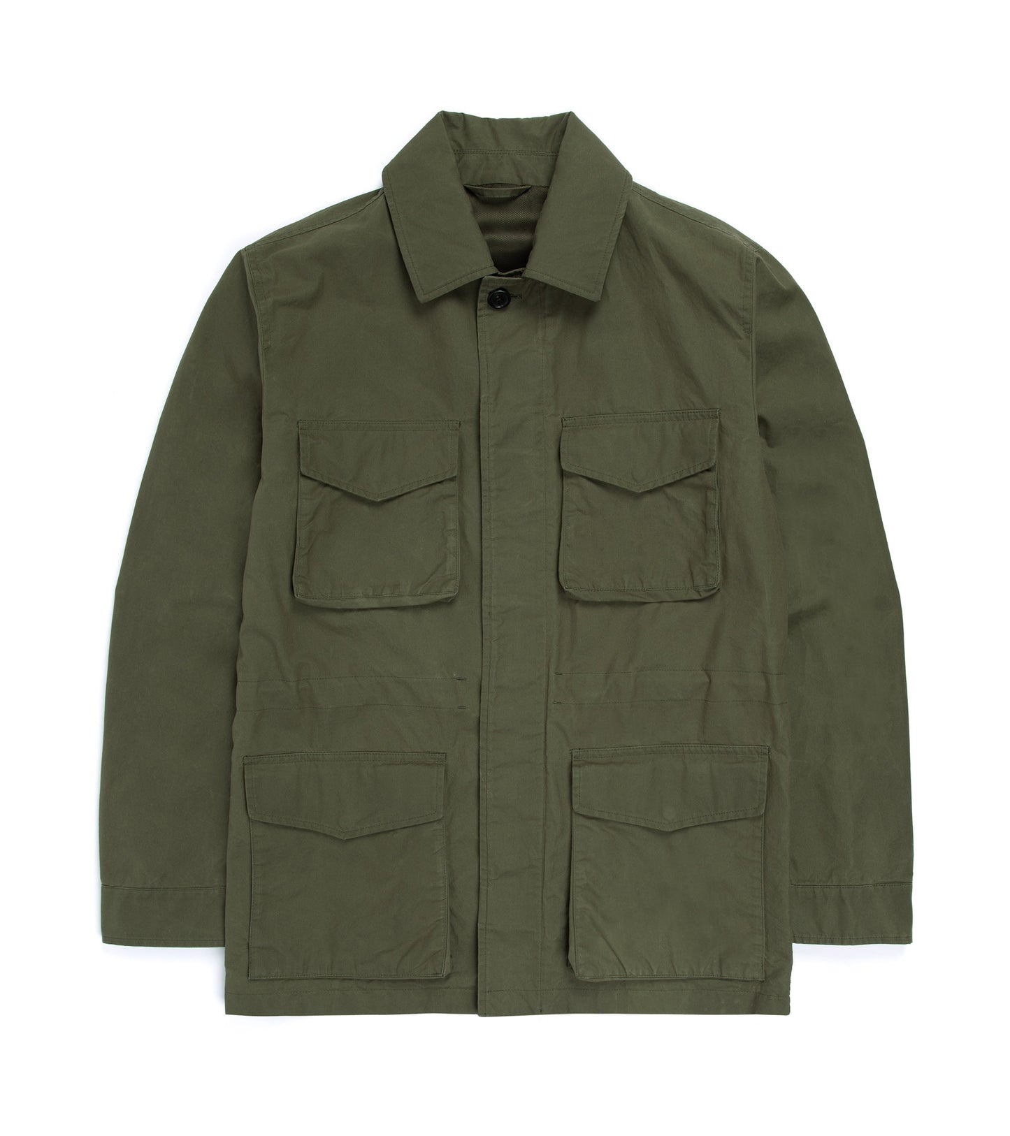 Trunk Blandford Waxed Cotton Field Jacket: Dark Olive