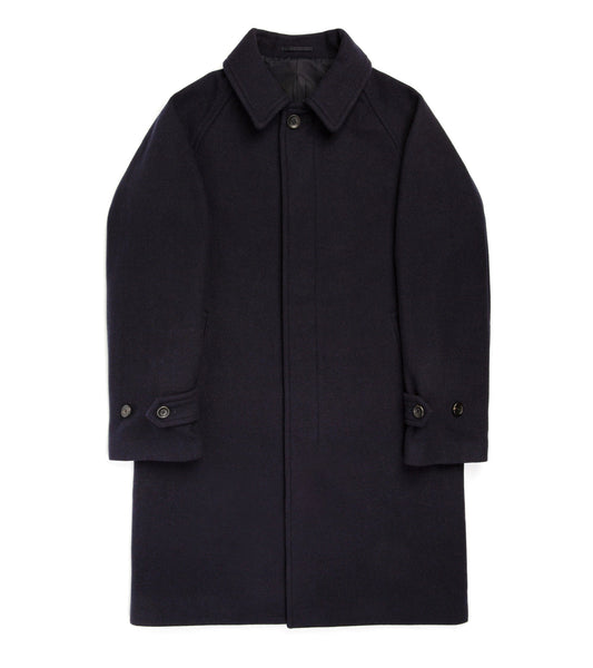 Trunk Devonshire Abraham Moon Wool Overcoat: Navy