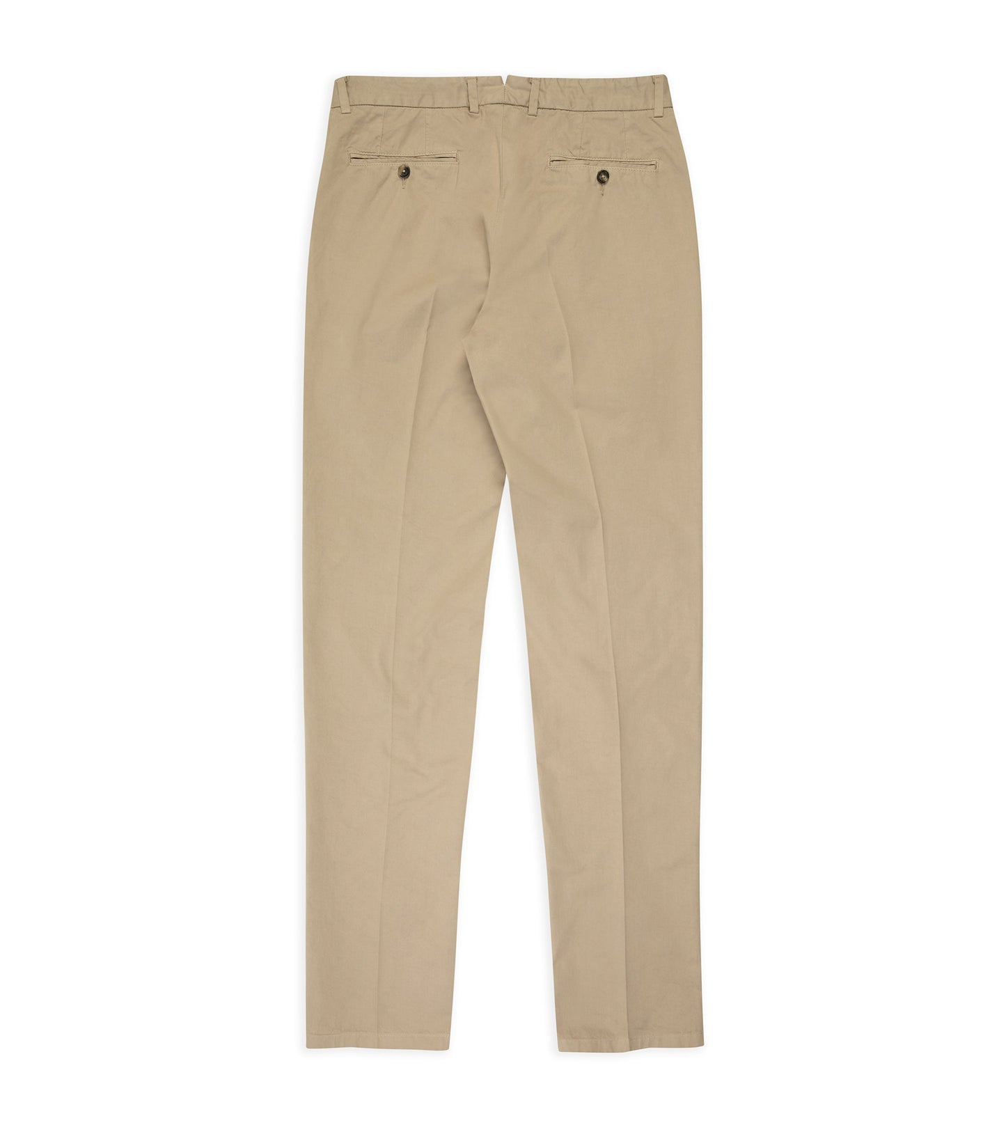 Trunk Hollen Single Pleat Cotton Trousers: Beige