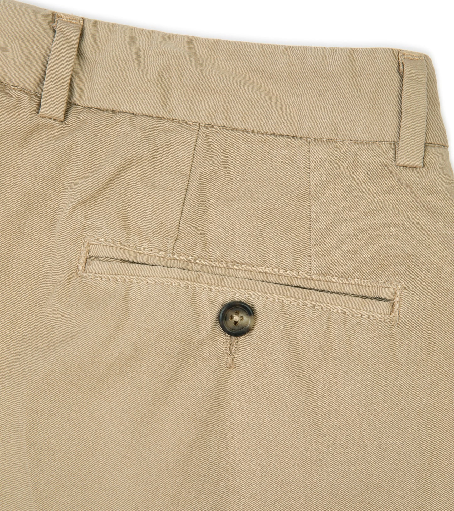 Trunk Hollen Single Pleat Cotton Trousers: Beige