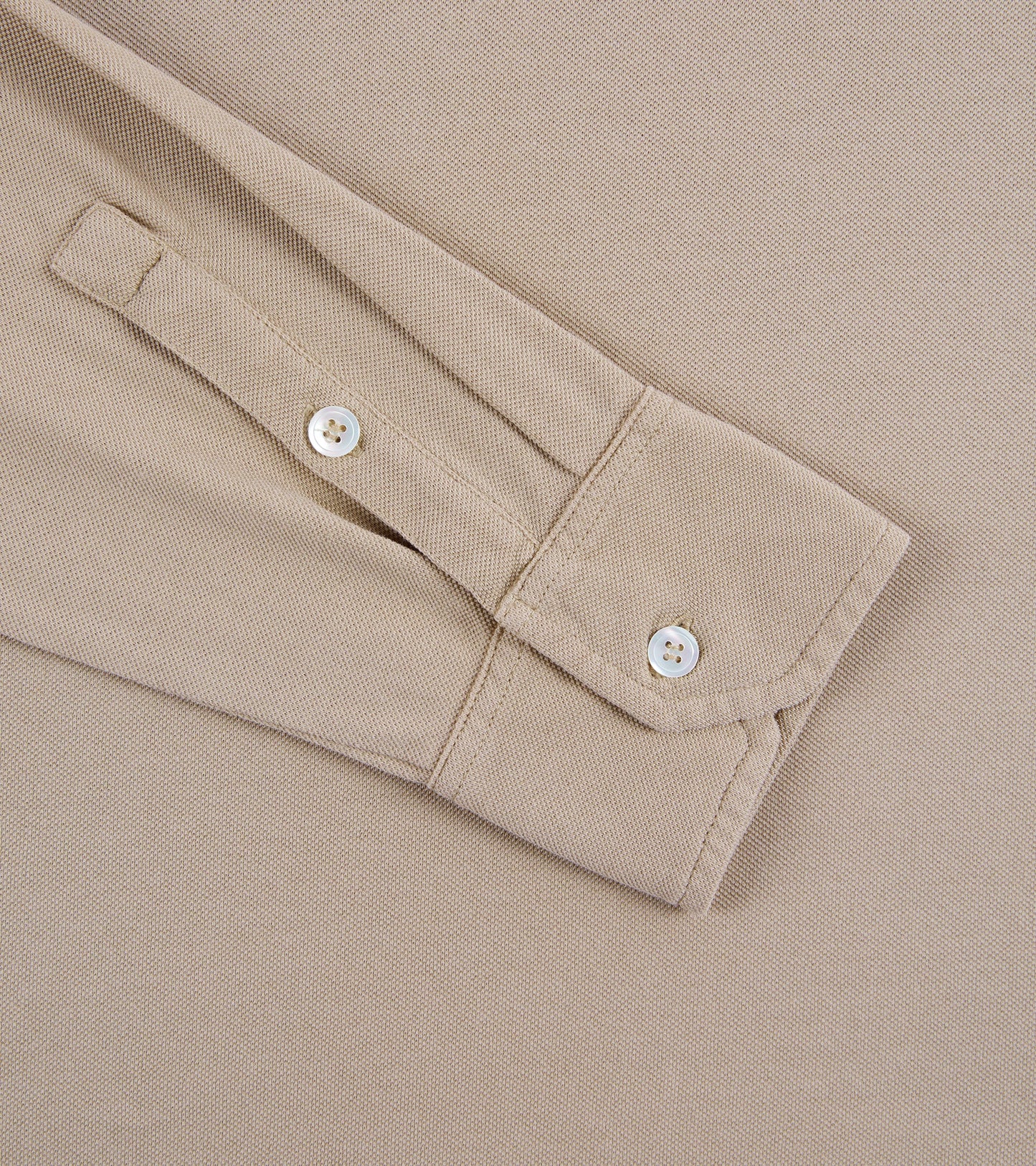 Trunk Moxon Long Sleeve Polo Shirt: Safari Beige