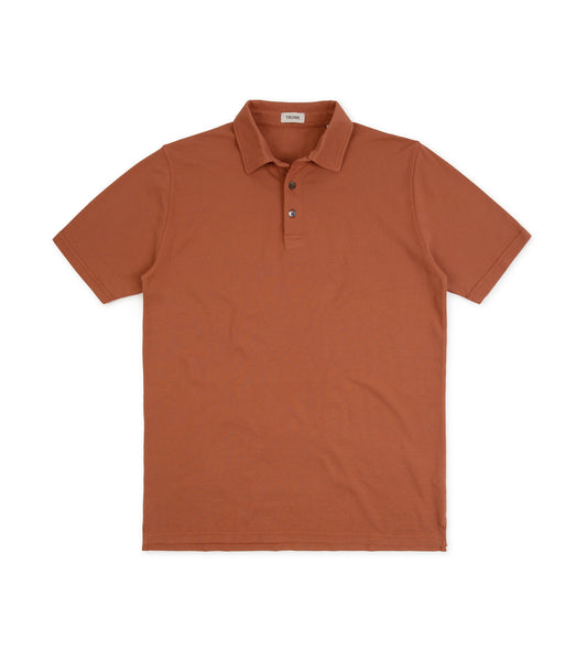 Trunk Moxon Short Sleeve Polo Shirt: Washed Terracotta