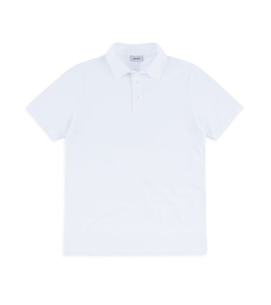 Trunk Moxon Short Sleeve Polo Shirt: White