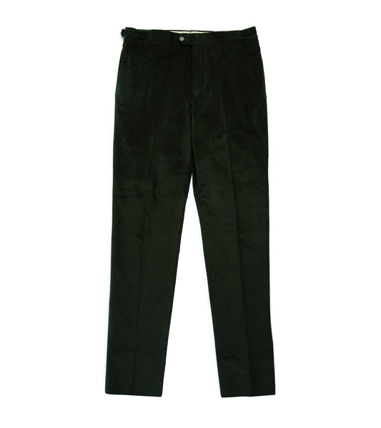 Trunk Wigmore Italian Cotton Needlecord Suit Trousers: Green