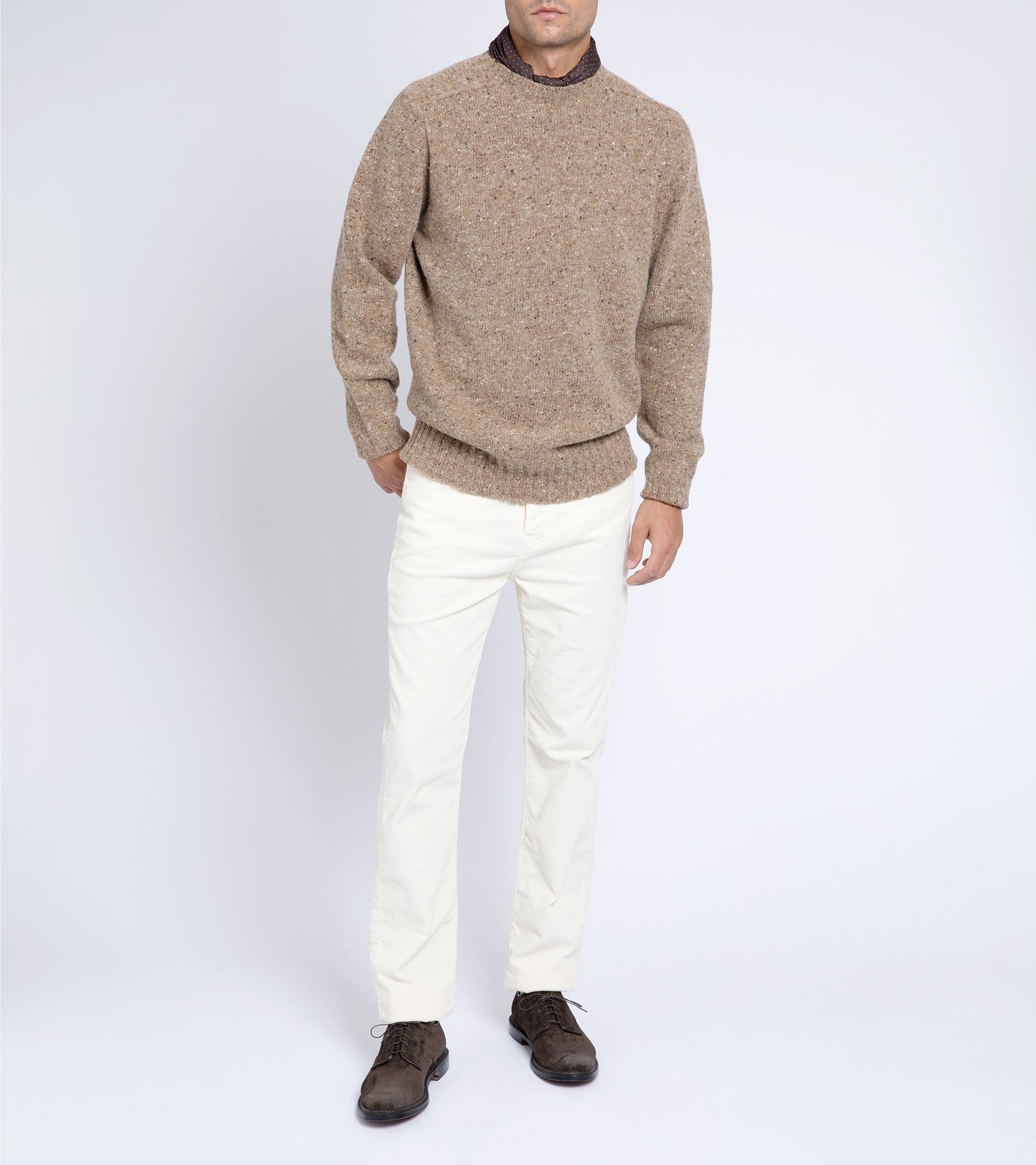 Trunk Berwick Donegal Crew Sweater: Beige