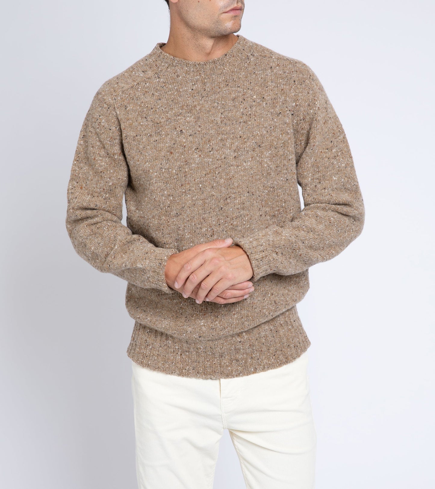 Trunk Berwick Donegal Crew Sweater: Beige