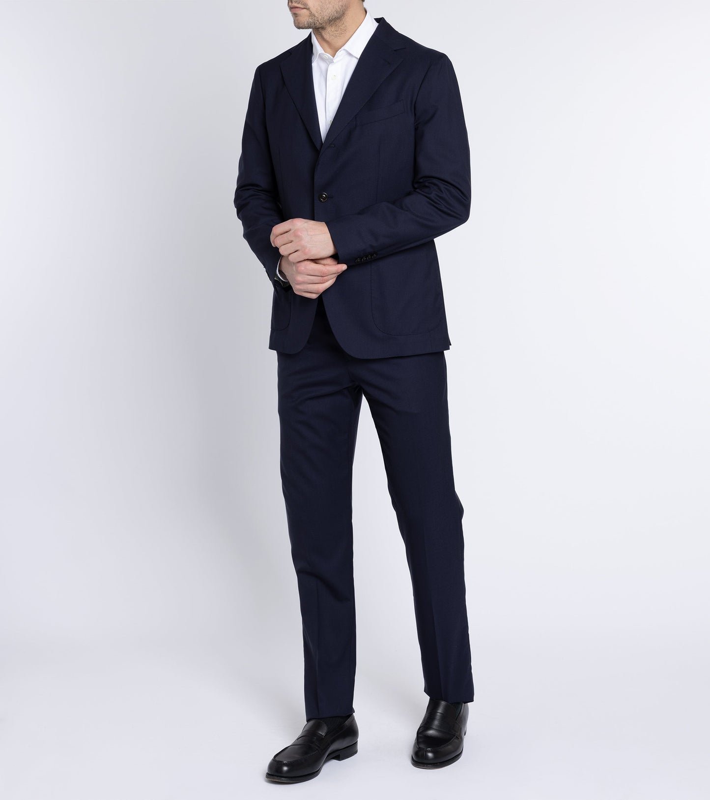 Boglioli Tropical Wool Travel Trousers: Navy