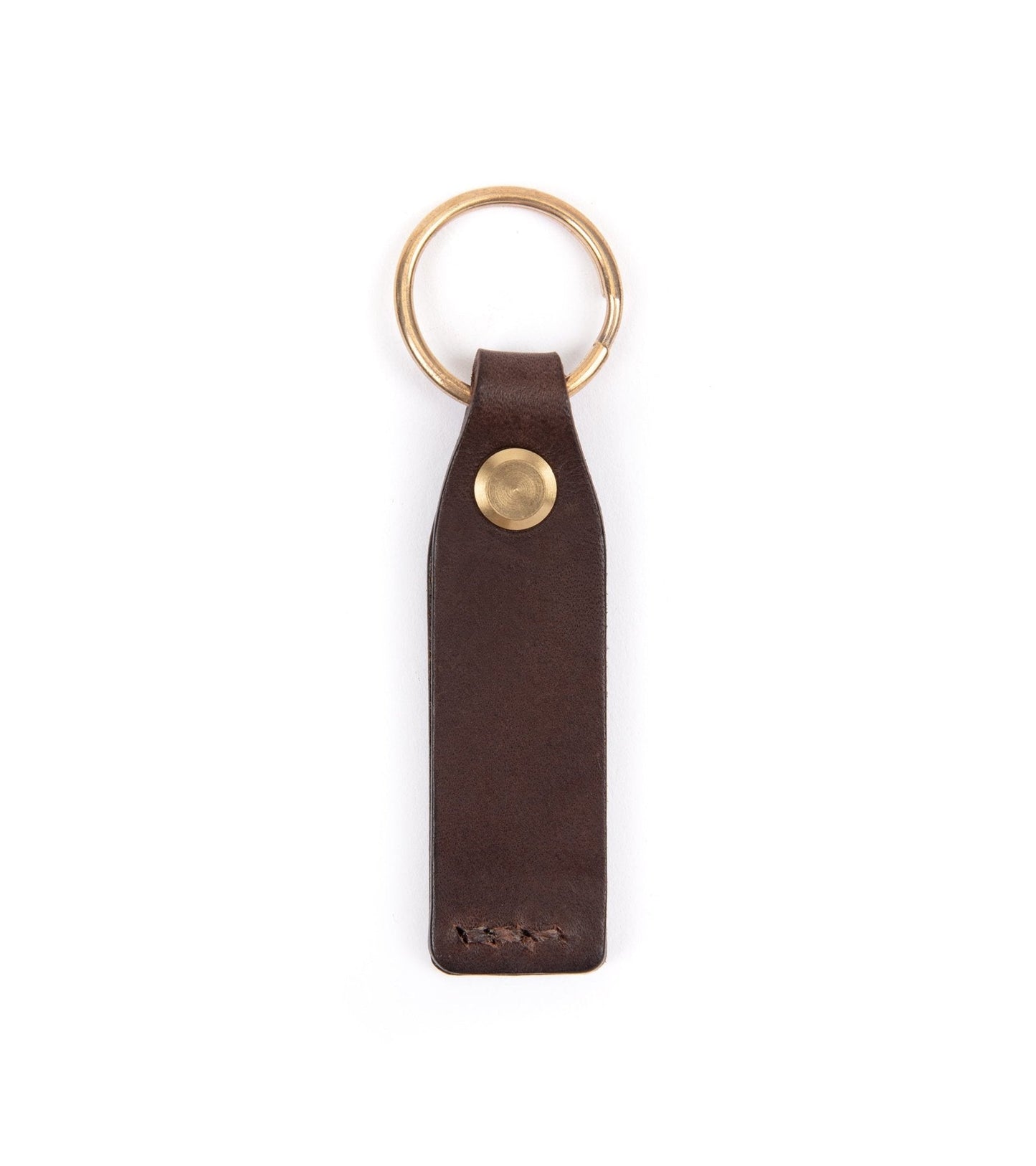 Hardy & Parsons Leather Key Fob: Dark Brown