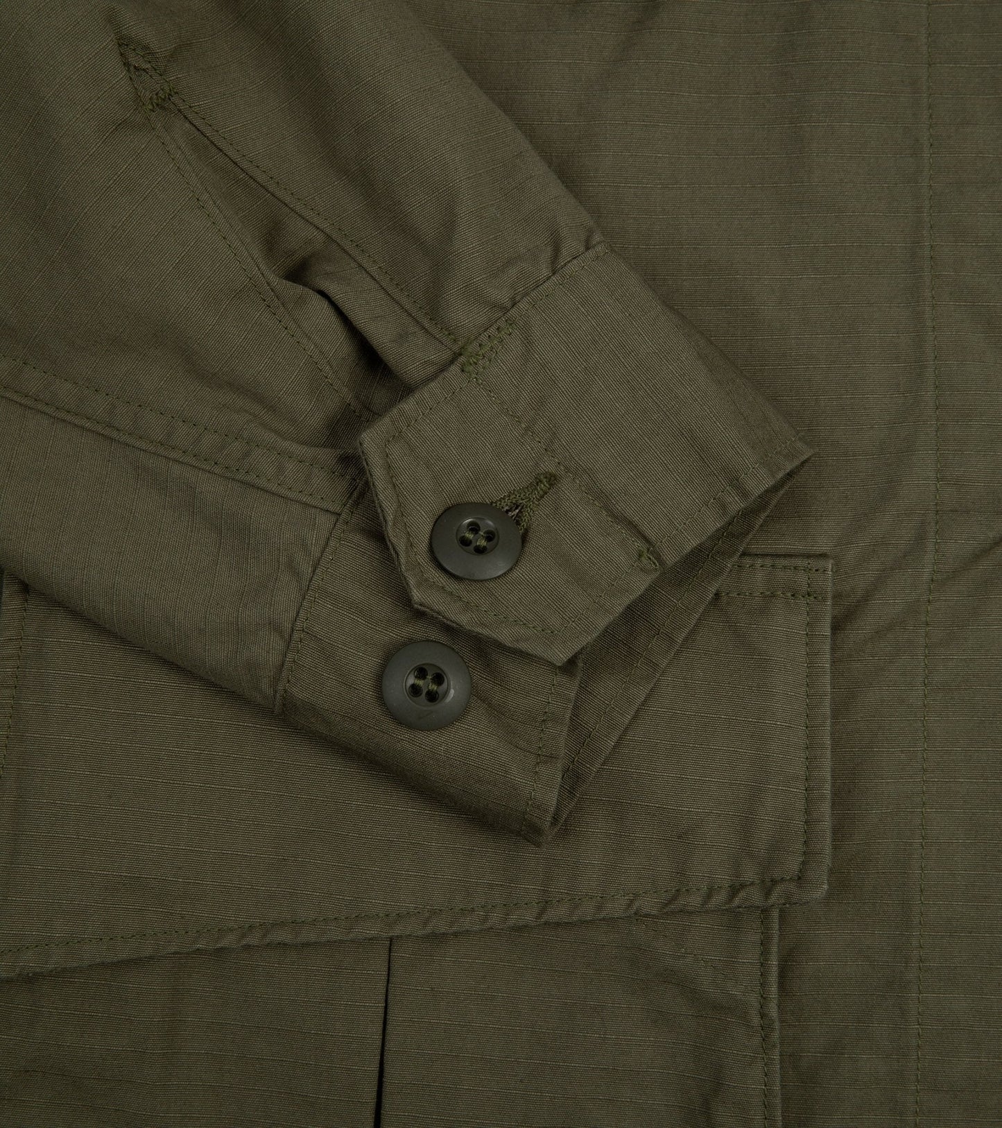 OrSlow Cotton Ripstop Tropical Jacket: Army Green