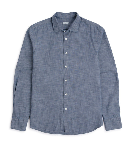 Trunk Austin Japanese Chambray Shirt: Dark Blue