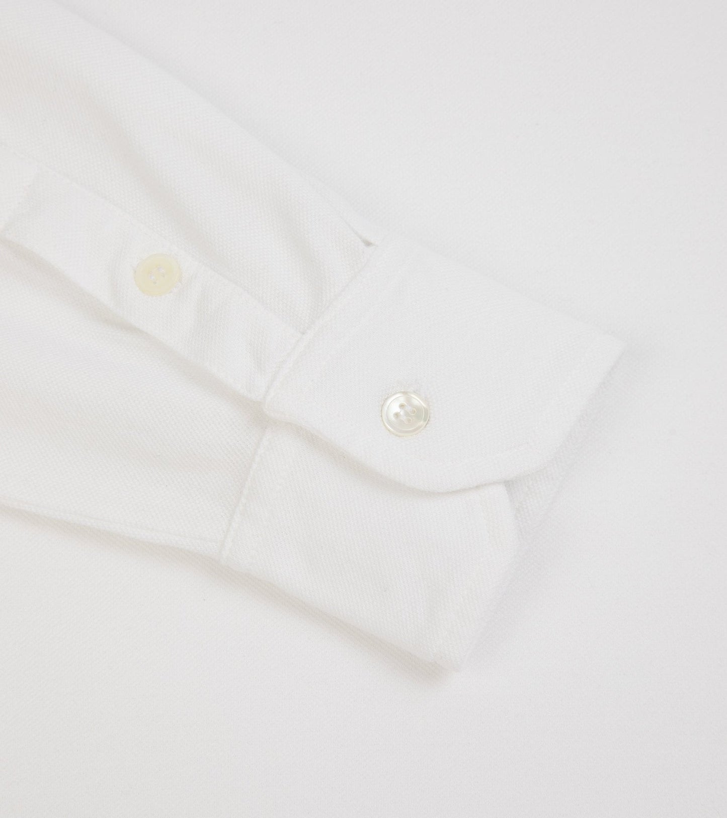 Trunk Moxon Long Sleeve Polo Shirt: White
