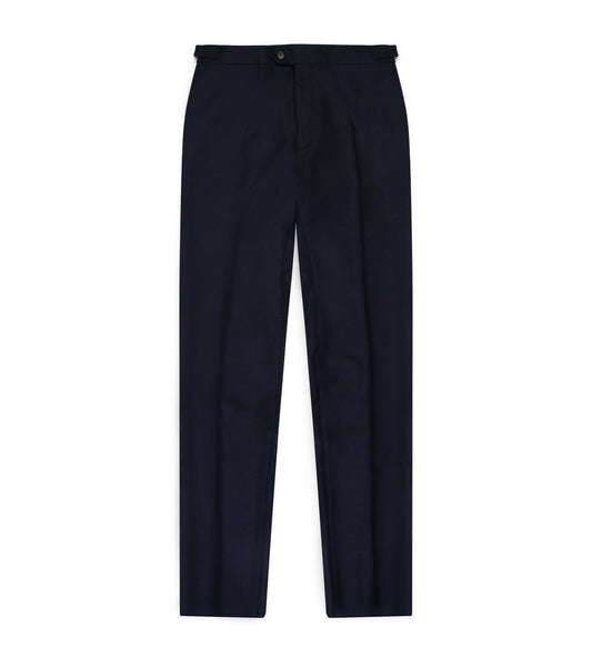 Trunk Wigmore Wool Twill Suit Trousers: Navy