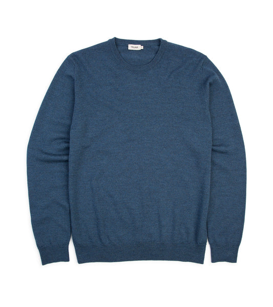 Trunk Harley Merino Crew Neck Sweater: Indigo